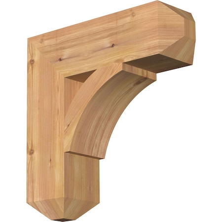 Ekena Millwork Thorton Craftsman Smooth Bracket, Western Red Cedar, 5 1/2"W x 20"D x 20"H BKT06X20X20THR04SWR